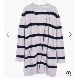 Madewell Long Striped Cardigan